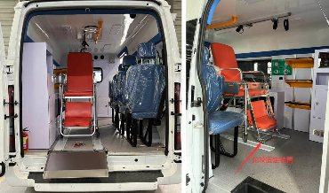 福特V348长轴中顶监护型伤残运送车
